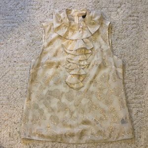 Anna Sui x Target Gold and Cream Blouse